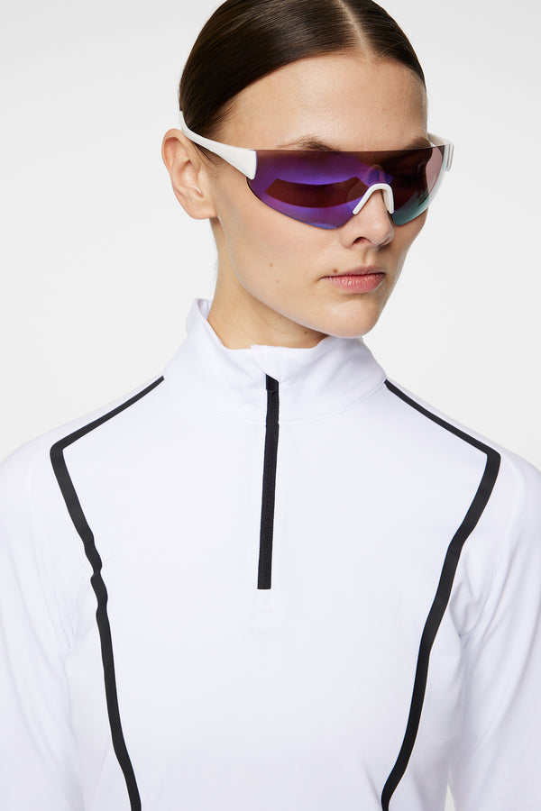 Lina Quarter Zip Midlayer / White