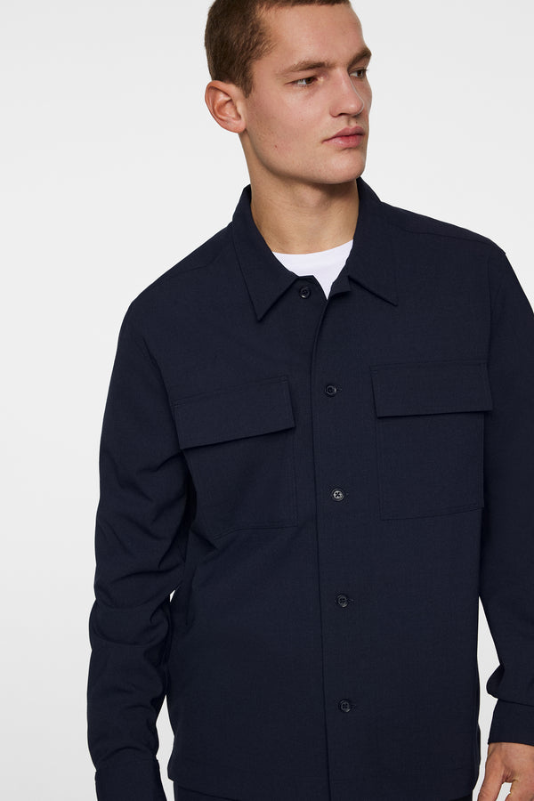 Reid Drape Overshirt / JL Navy