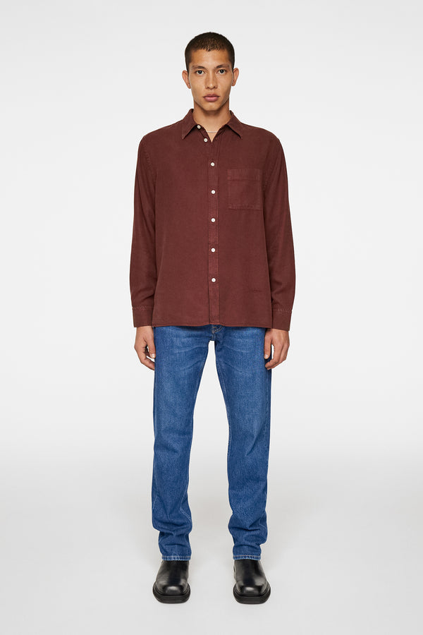 Reg Struct GMD Tencel Shirt / Bitter Chocolate