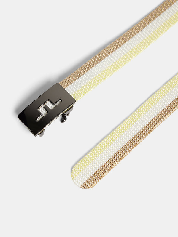 Roy Webbing Stripe Belt / Wax Yellow