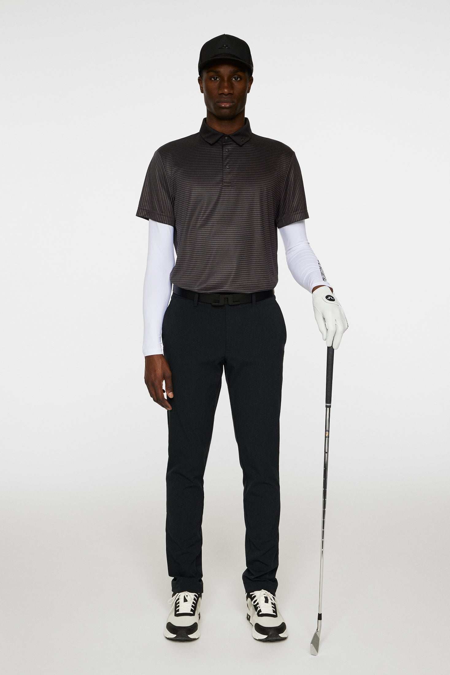 Marvin Stripe Polo / Asphalt | J.Lindeberg Official