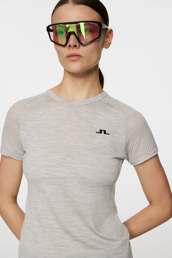 Bella Wool T-shirt / Light Grey Melange