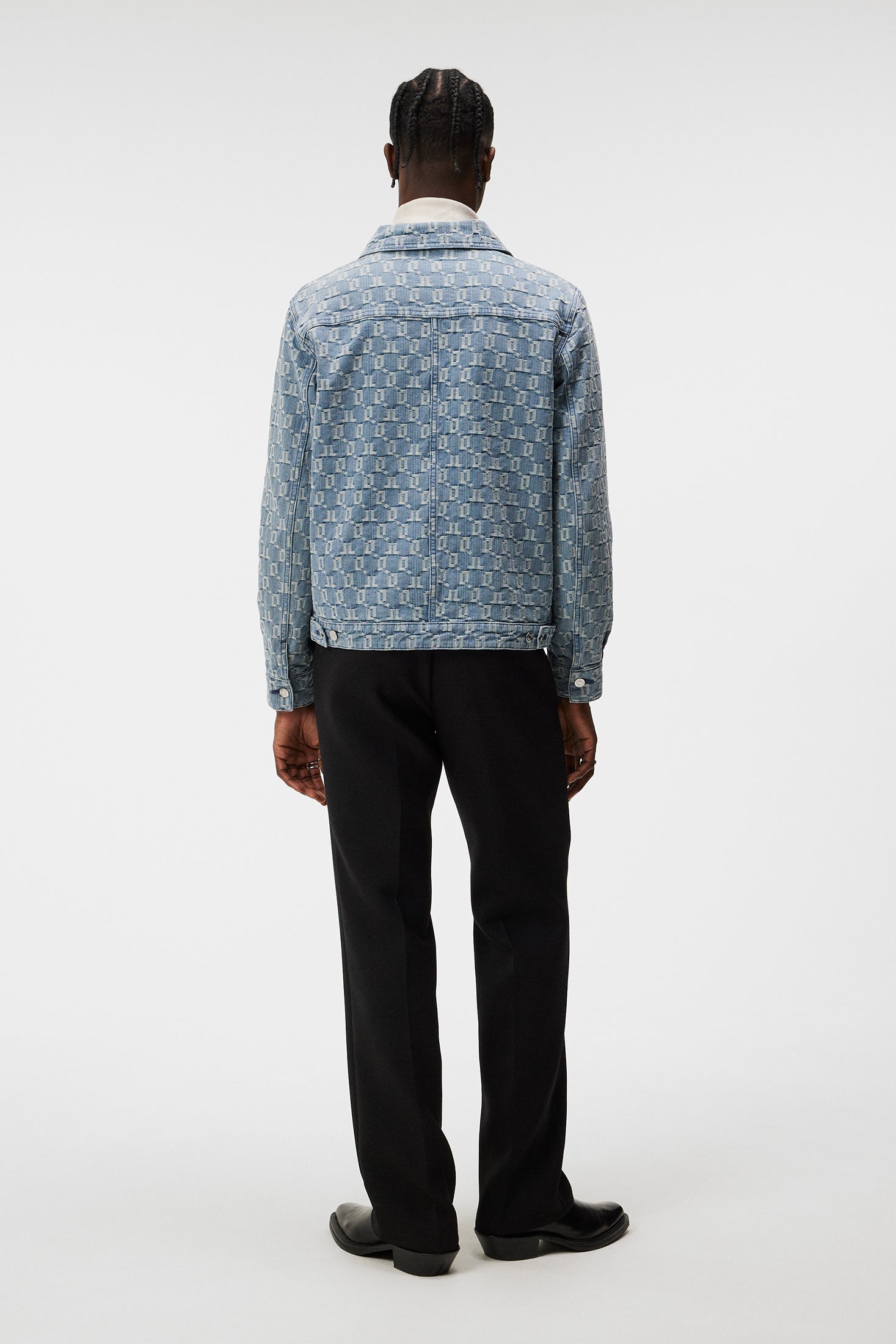 Cam Jacquard Denim Jacket / Mid Blue – J.Lindeberg
