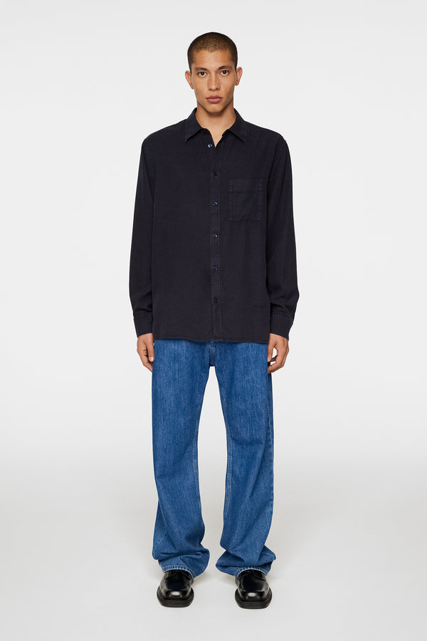 Reg Struct GMD Tencel Shirt / JL Navy