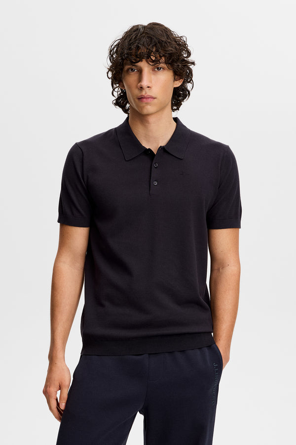 Ridge Knitted Polo / JL Navy