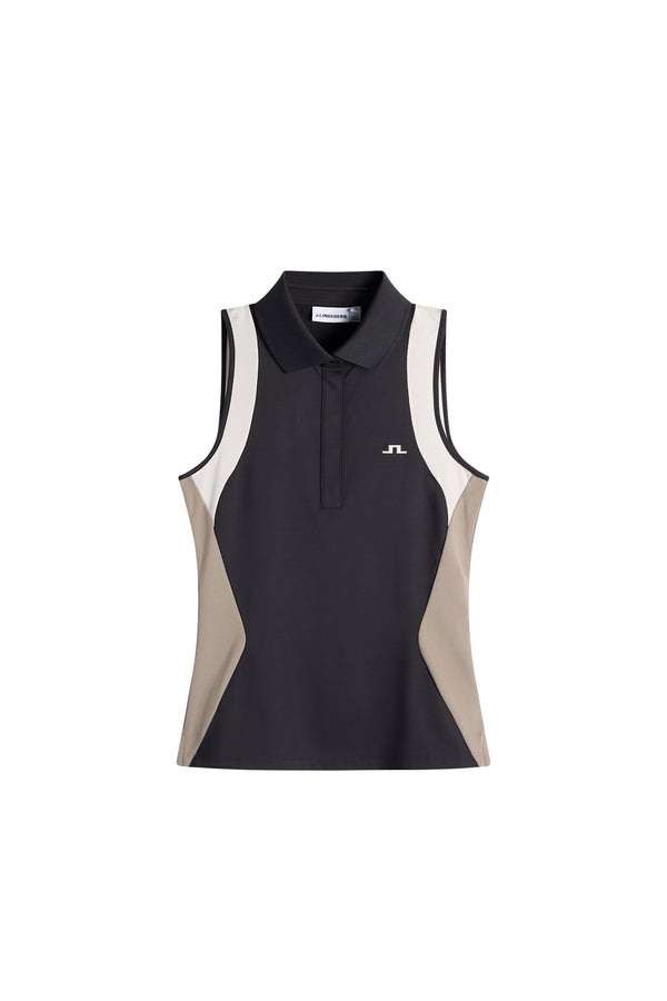 Krissi Sleeveless Polo / Black
