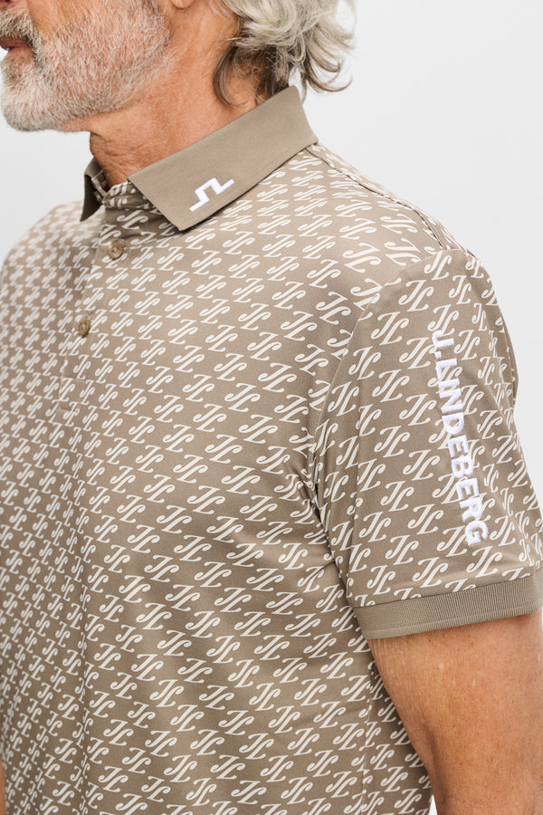 Tour Tech Print Polo / Cardi Jacquard S Brindle