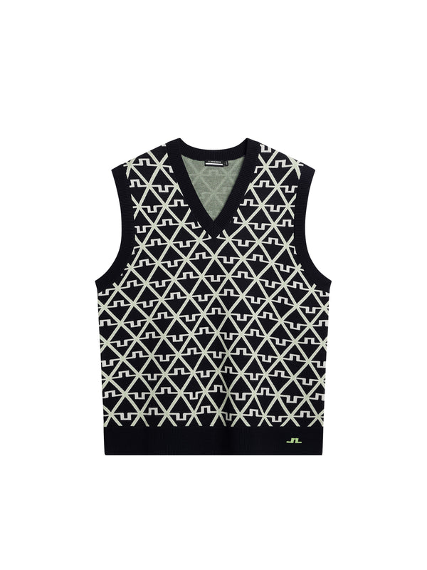 Elian Knitted Vest / Geo JL Navy