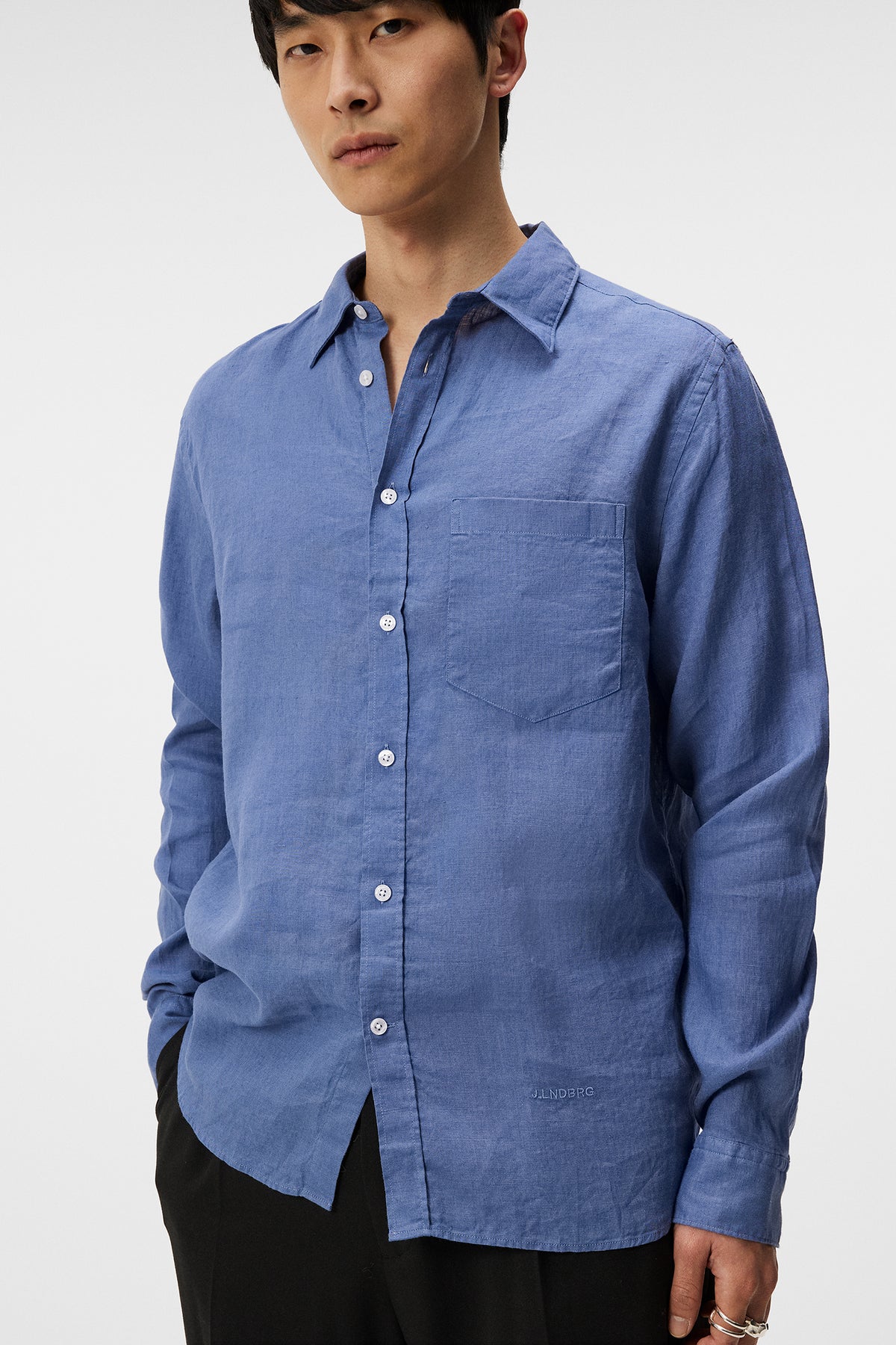 Reg LS Clean Linen Shirt / Bijou Blue
