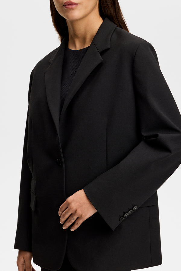 Amanda Compact Stretch Blazer / Black
