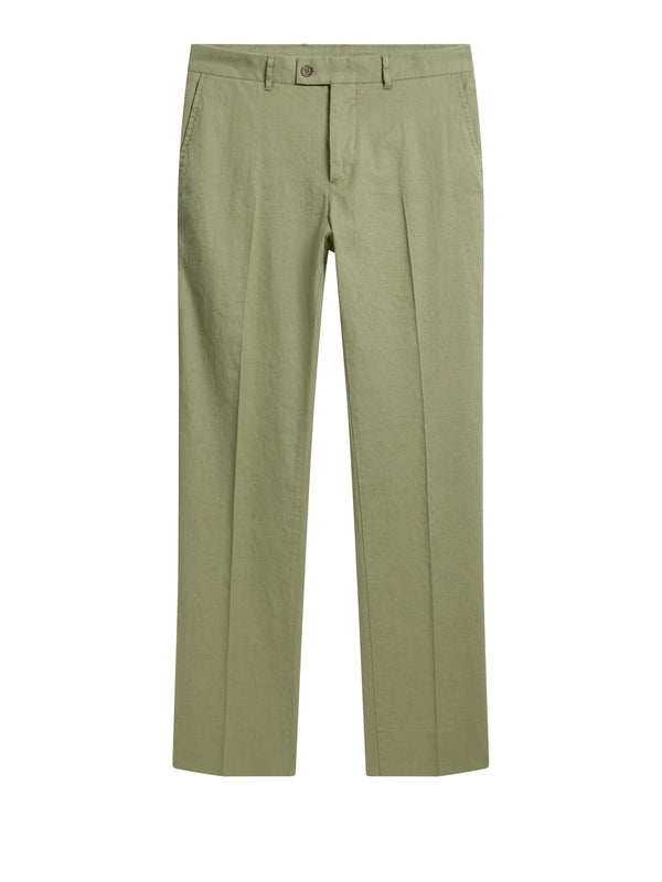 Lois Linen Stretch Pants / Oil Green