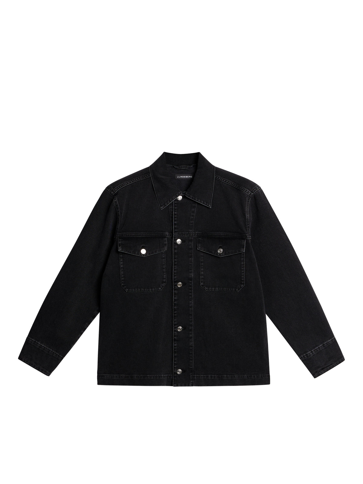 Hunt Washed Denim Overshirt Black –