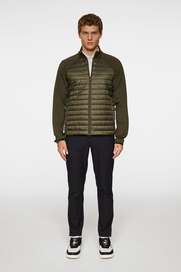 Hayden Quilt Hybrid Jacket / Forest Green
