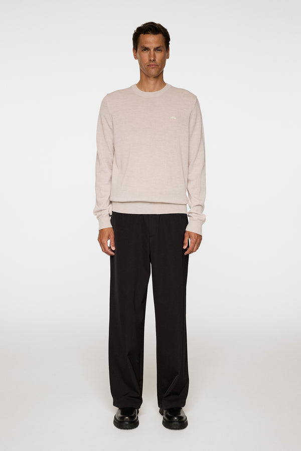 Keane Merino Crew Neck / Moonbeam Melange