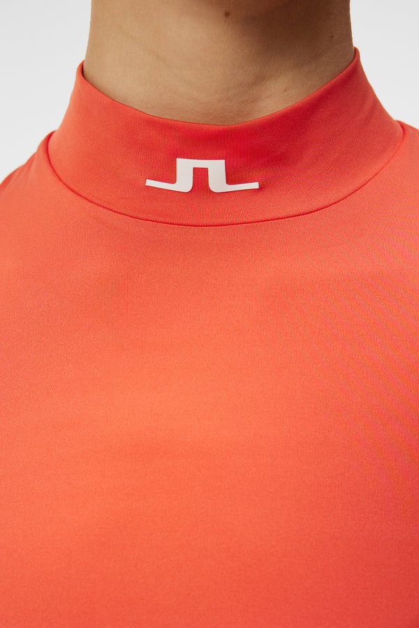 Celeste Long Sleeve Top / Hot Coral