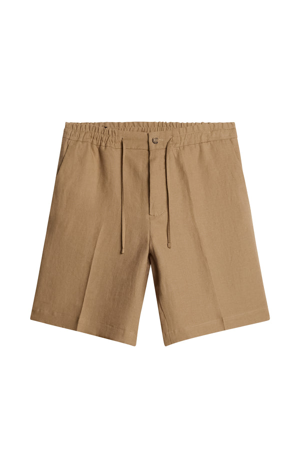 Brady Drape Linen Shorts / Sepia Tint