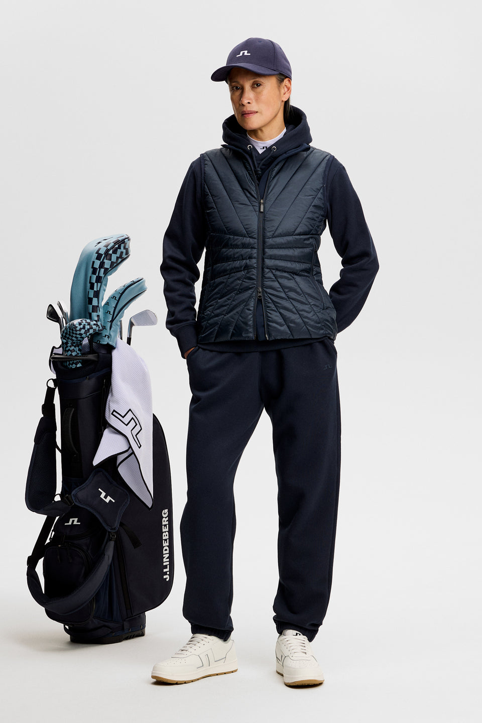 Holma Quilt Hybrid Vest / JL Navy