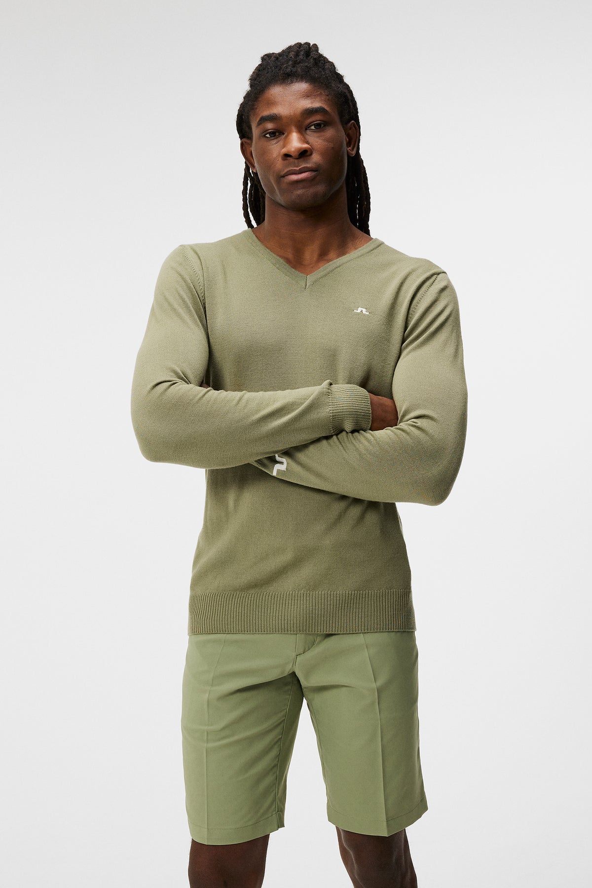 Lymann Knitted Sweater / Oil Green