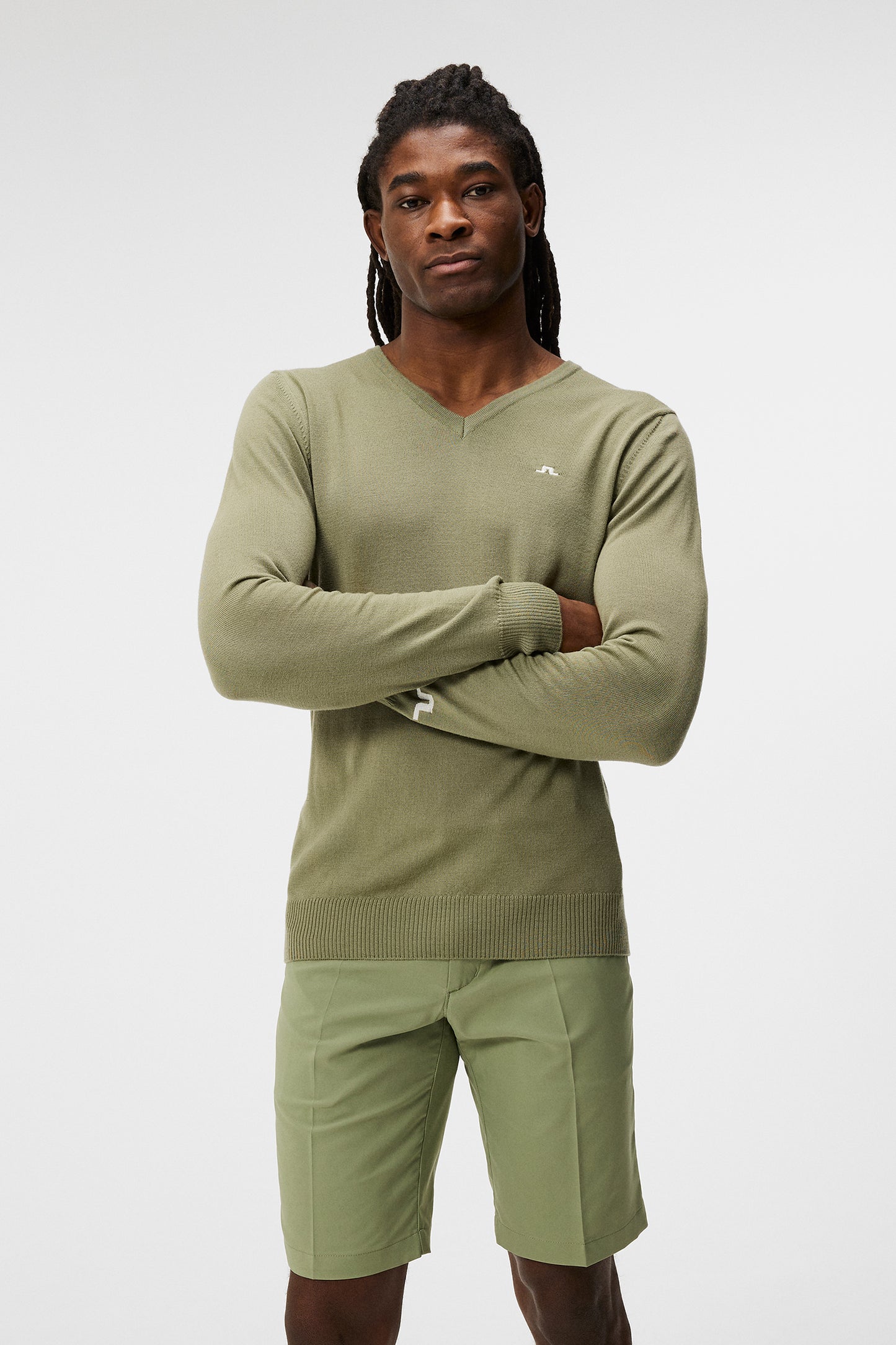 Lymann Knitted Sweater / Oil Green