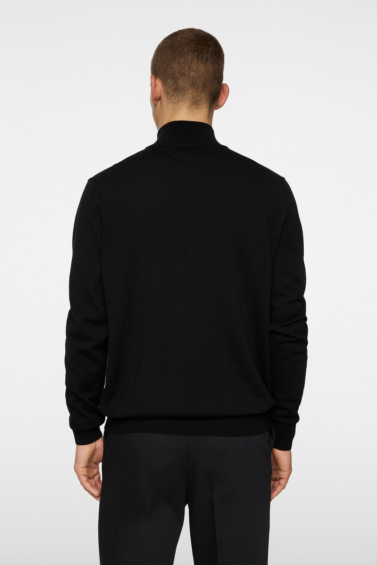 Kiyan Merino Quarter Zip / Black