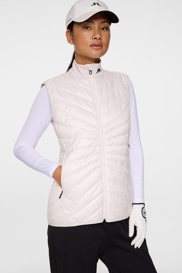 Madde Quilt Hybrid Vest / Grey Lilac