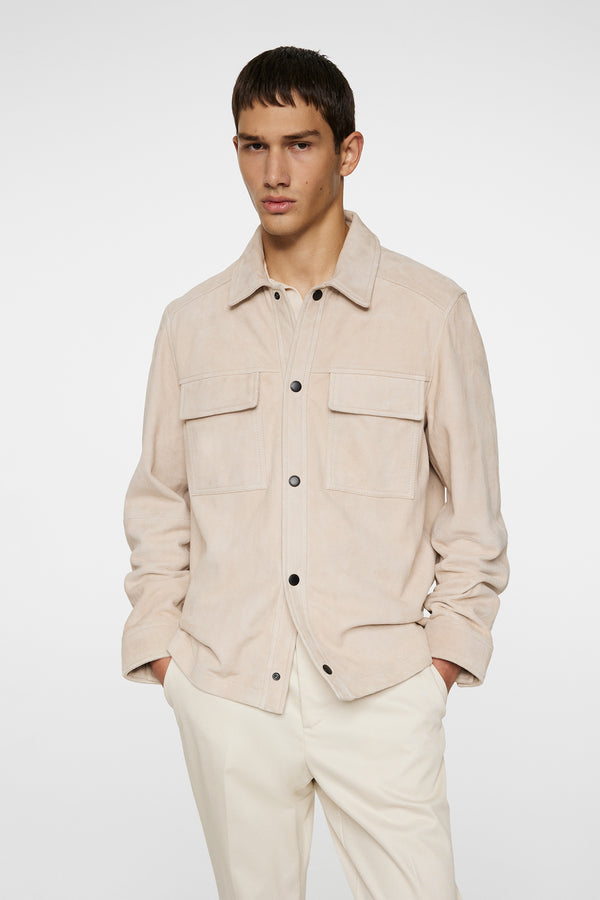 Wilden Suede Overshirt / Moonbeam