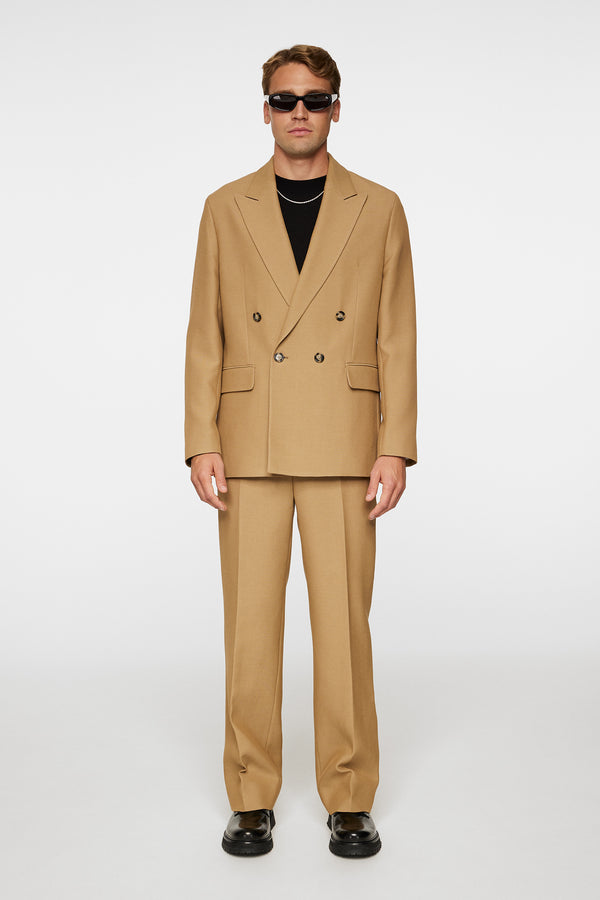 David U Double Weave Blazer / Tiger Brown