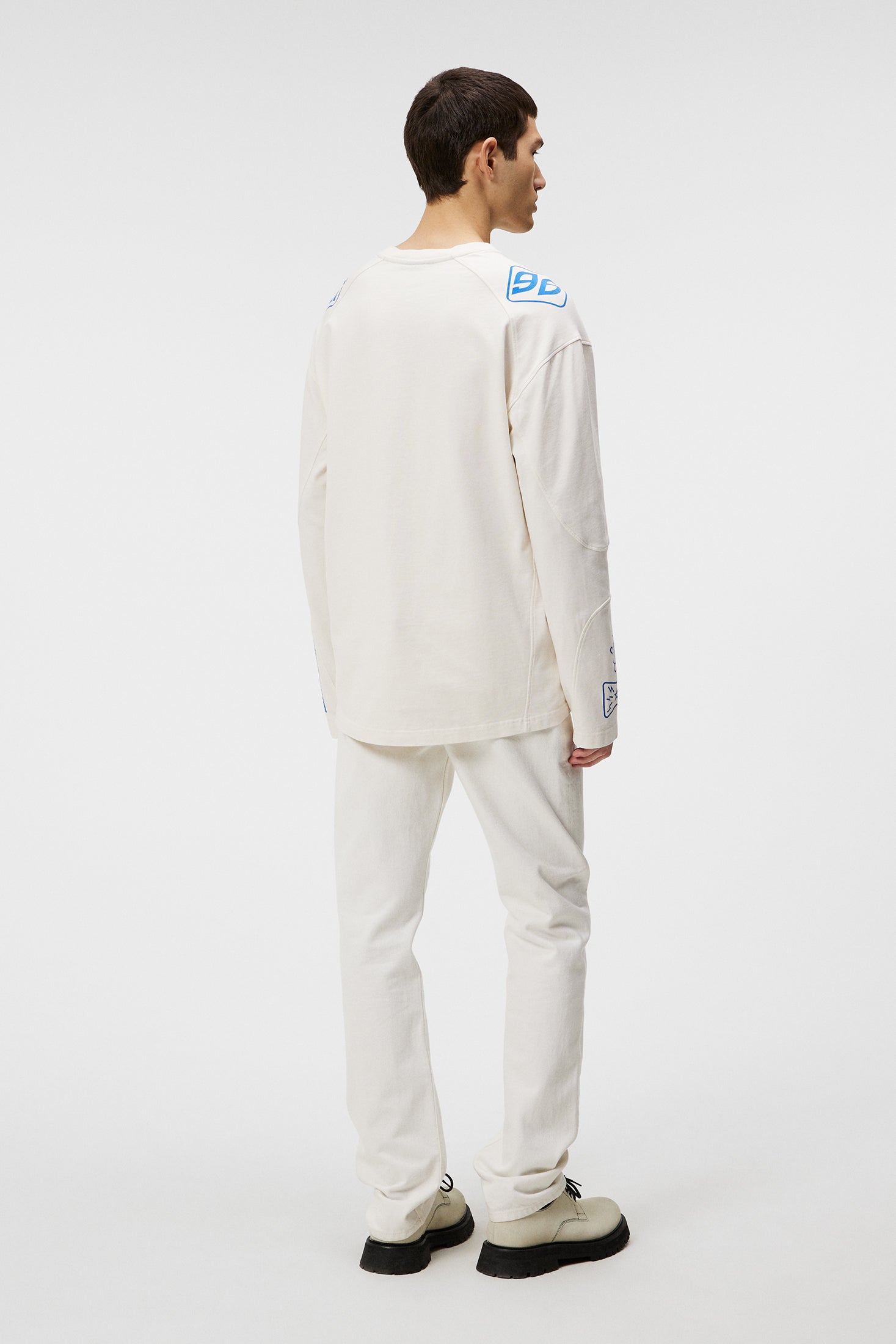 Derk Longsleeve Moto Tee / Cloud White – J.Lindeberg EU