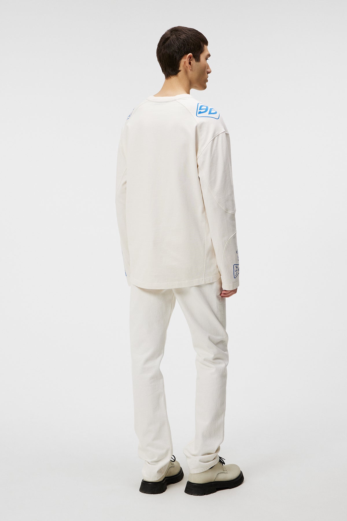 Derk Longsleeve Moto Tee / Cloud White