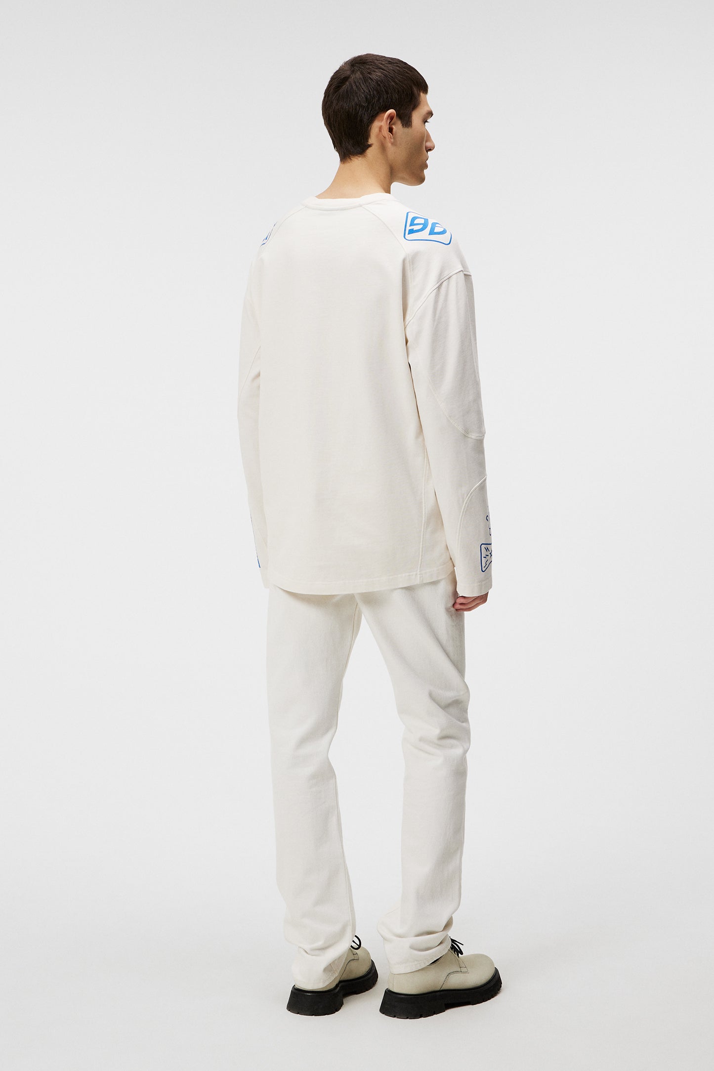 Derk Longsleeve Moto Tee / Cloud White