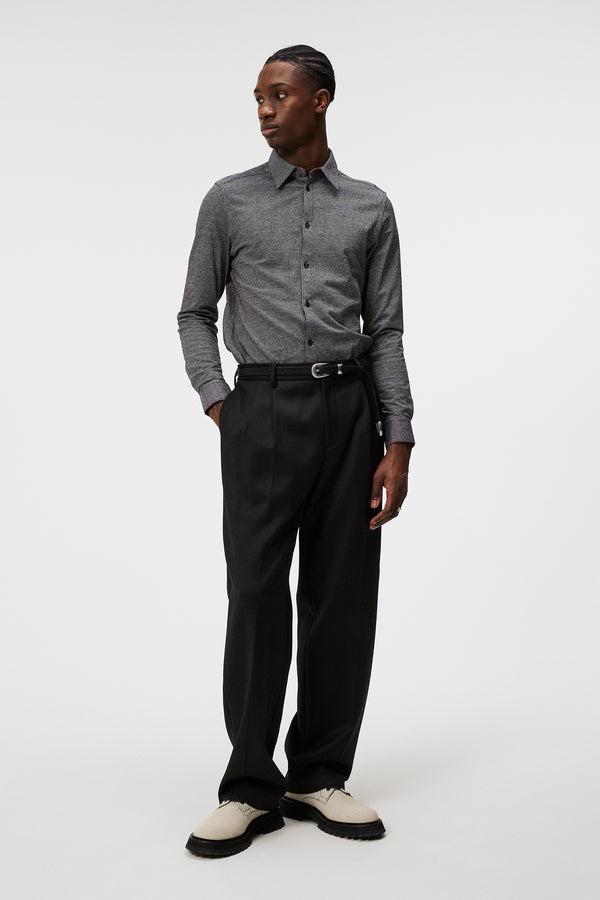Marlon LS Jersey Slim Shirt / Black