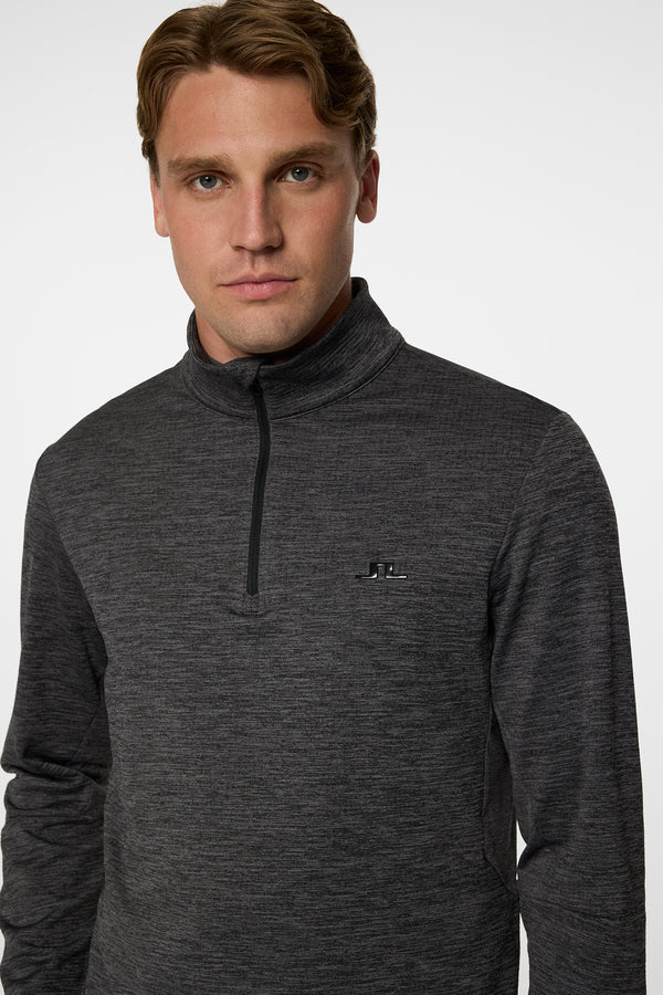 Destry Quarter Zip Mid Layer / Asphalt and Black Melange