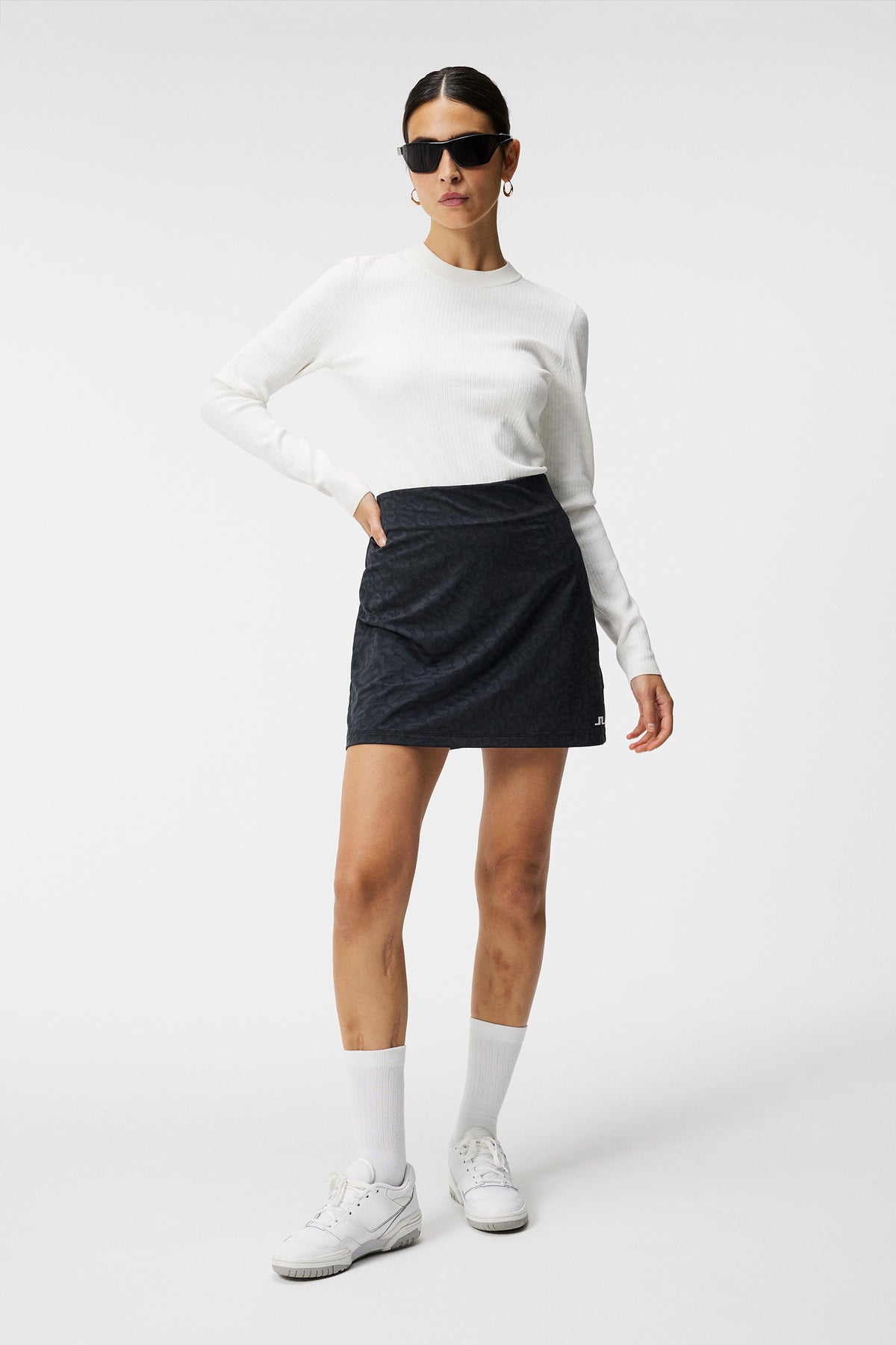 Denise Print Skirt / Black