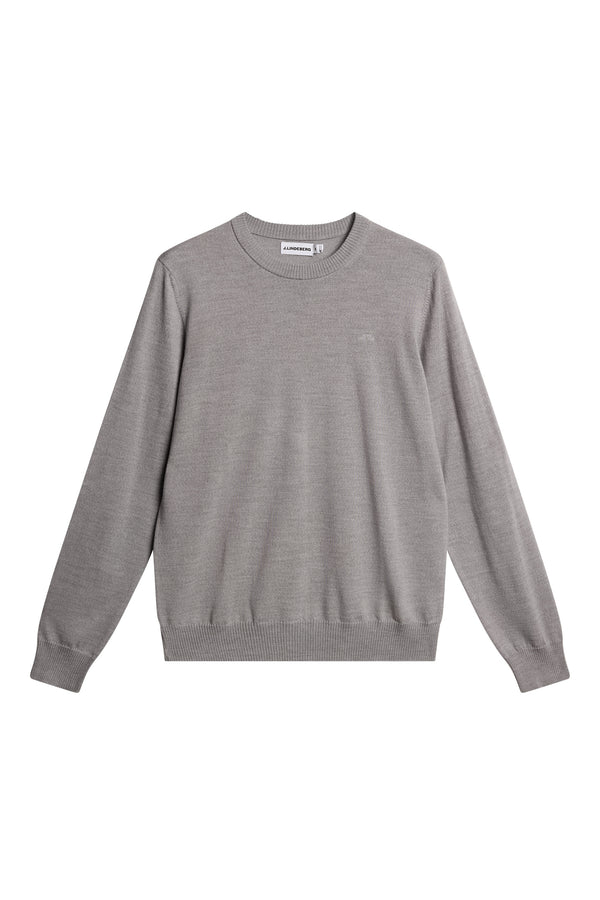 Keane Merino Crew Neck / Light Grey Melange