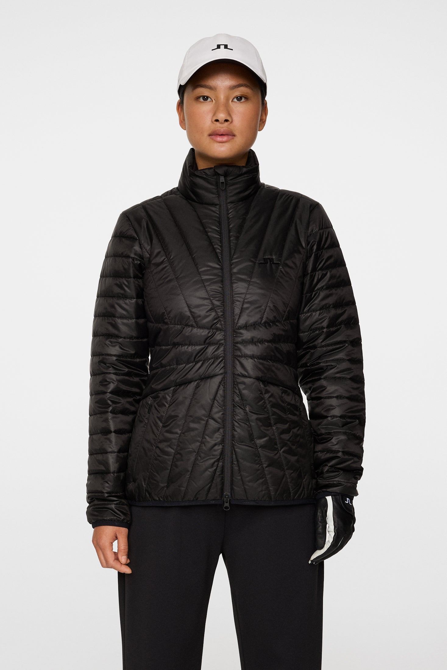 J.LINDEBERG ジャケット ブラック レディース S Marble Quilted Jacket / Black | J.Lindeberg Official