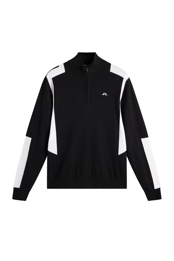 Kendrick Knitted Zip Sweater / Black