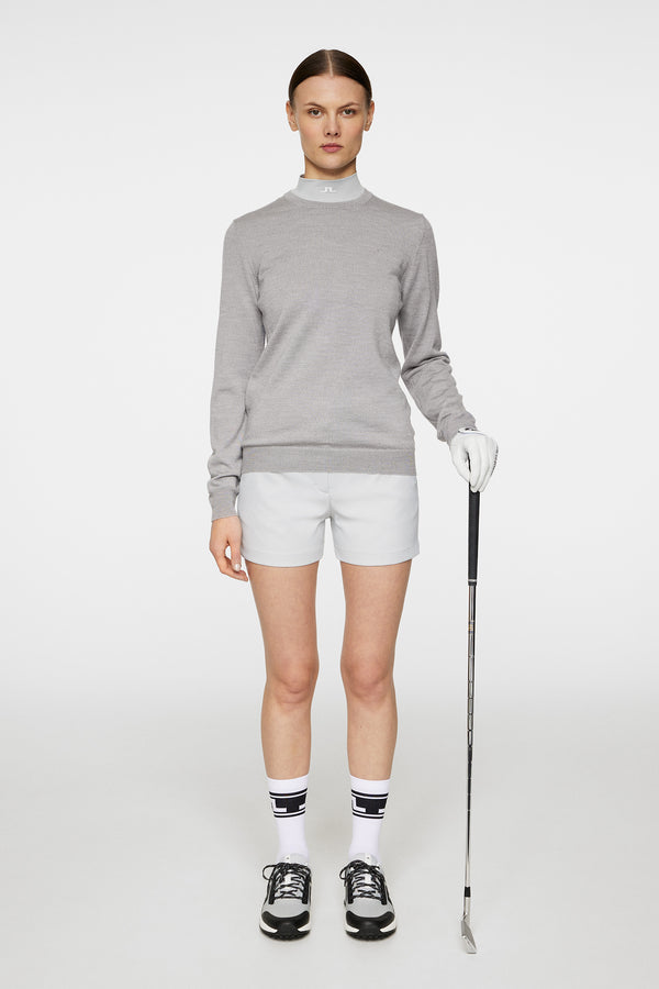Aria Knitted Sweater / Light Grey Melange
