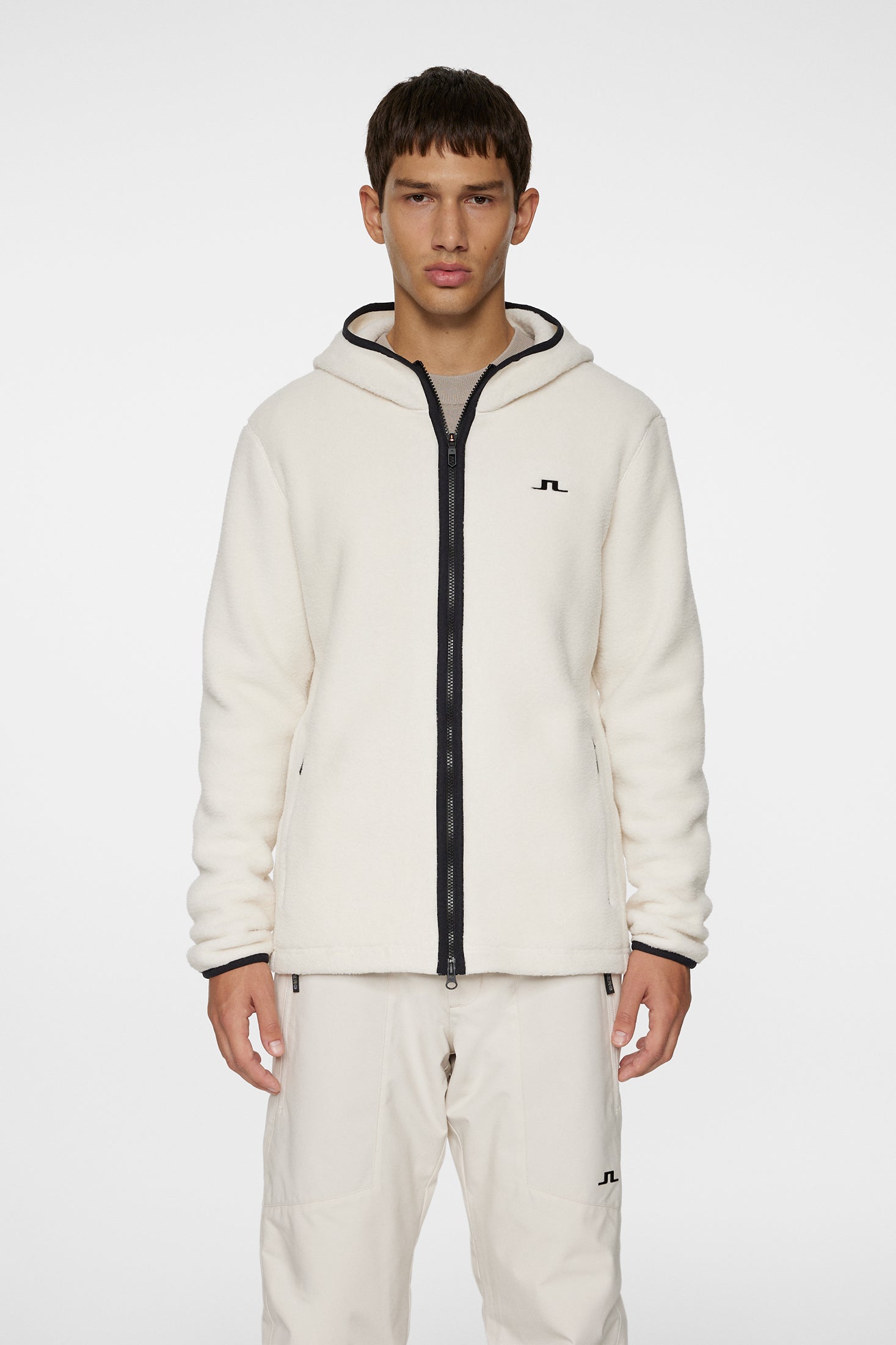 Seymor Fleece Zip Hood / Moonbeam – J.Lindeberg