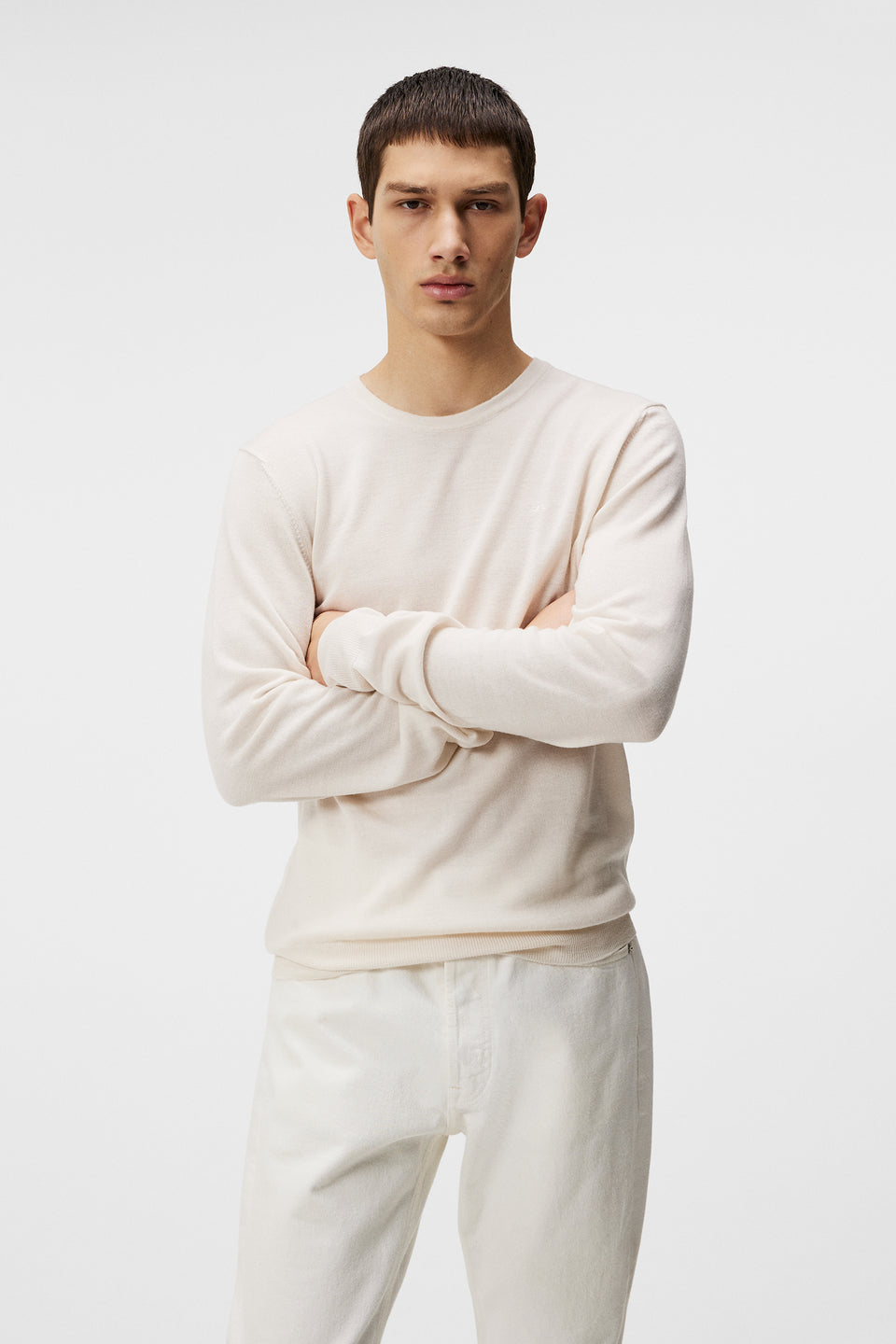 Lyle Light Merino Sweater / Cloud White