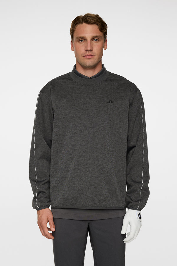Jose Windblock Crew Neck / Asphalt and Black Melange