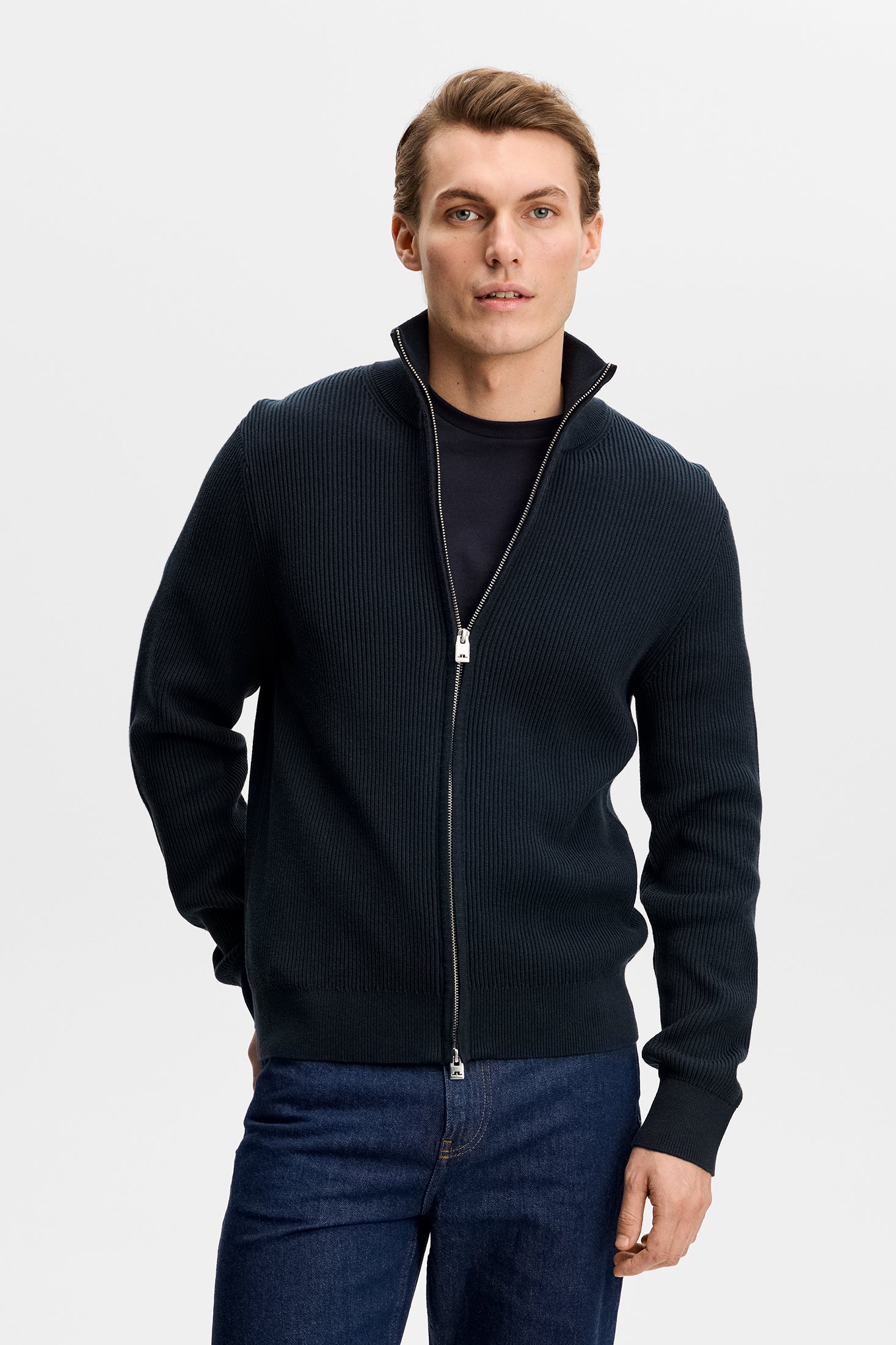 Alexis Full Zip Cardigan / JL Navy – J.Lindeberg