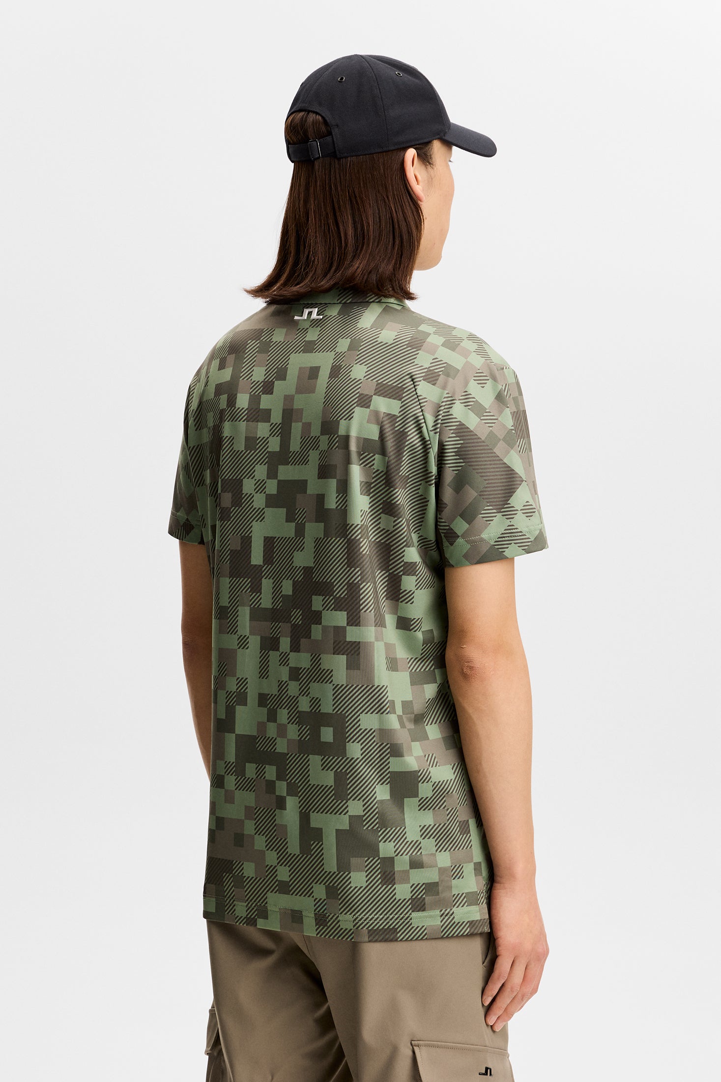 J.LINDEBERG TOUR COLLECTION ジャカード柄スリムポロ Dario Tour Print Polo / Tour 26 Tonal Green L – J.Lindeberg EU