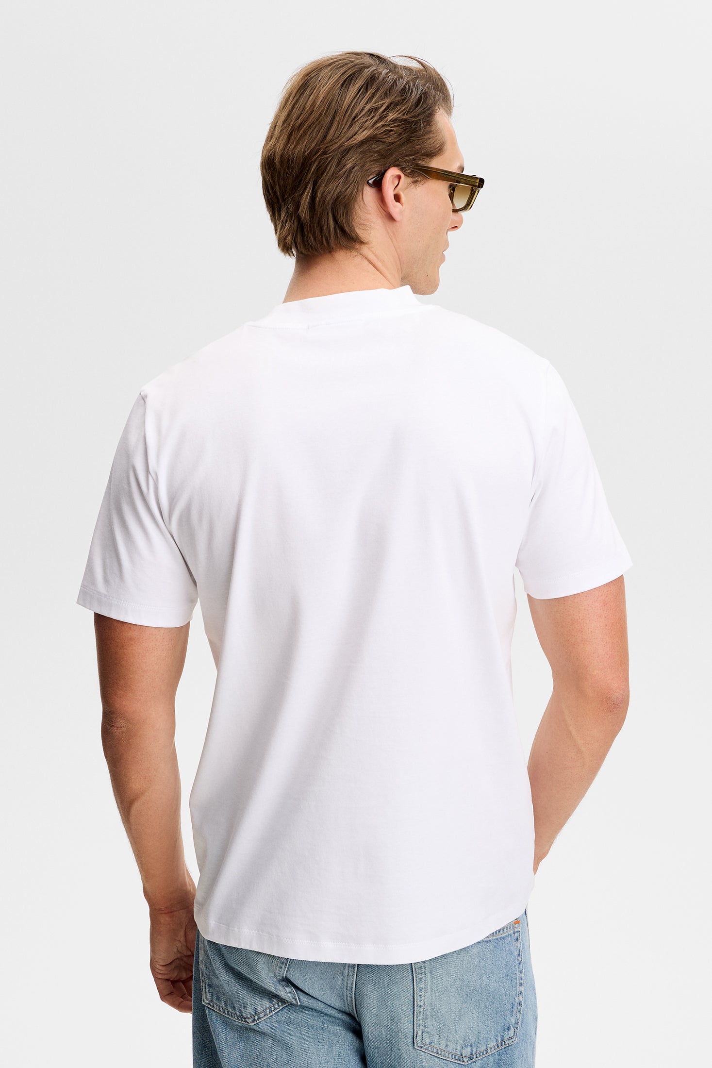 Ace Mock Neck T-Shirt / White | J.Lindeberg Official