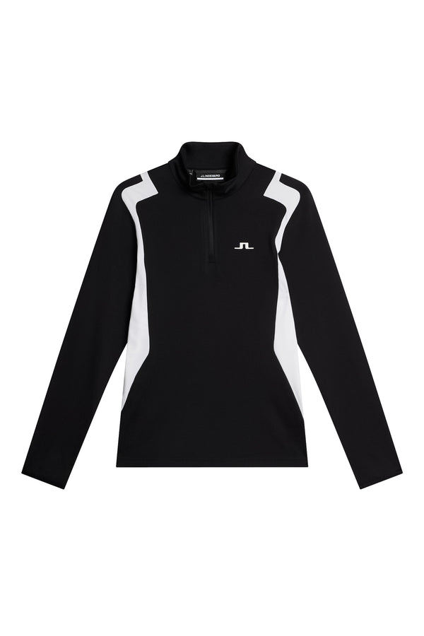 Mae Quarter Zip Mid Layer / Black