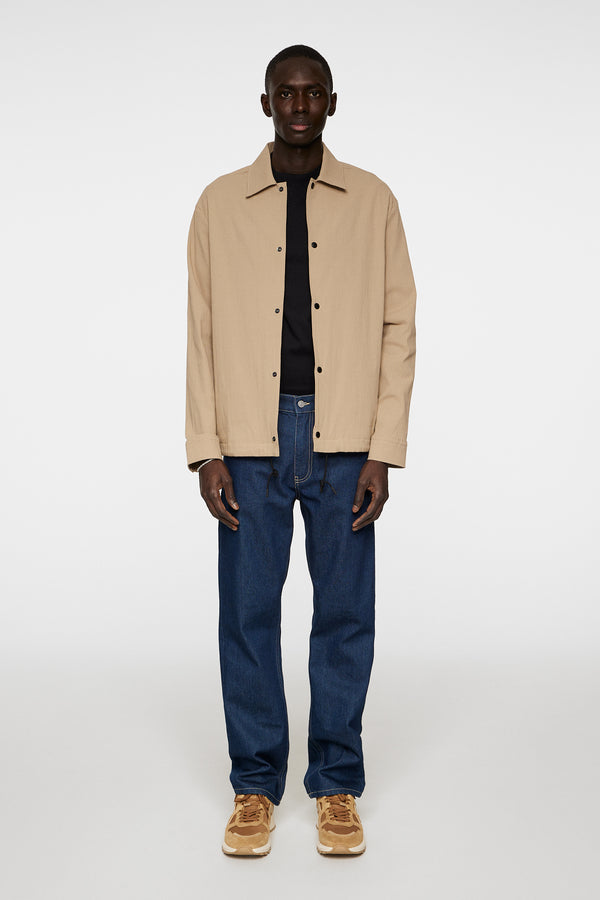 Celian Seersucker Overshirt / Batique Khaki
