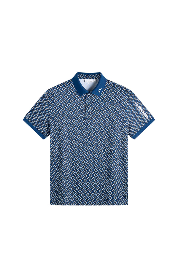 Tour Tech Print Polo / Ladder Estate Navy S