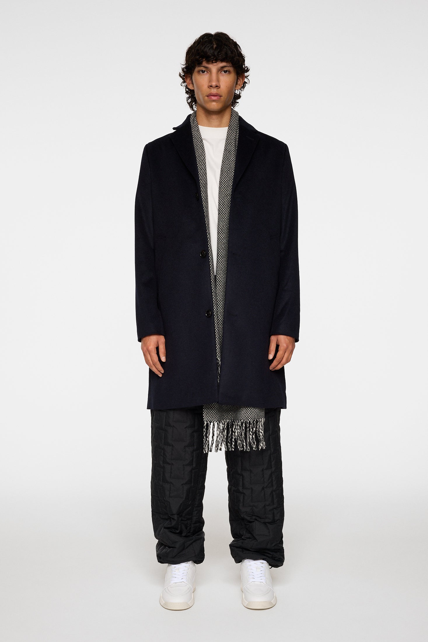 August Melton Cashmere Coat / JL Navy – J.Lindeberg