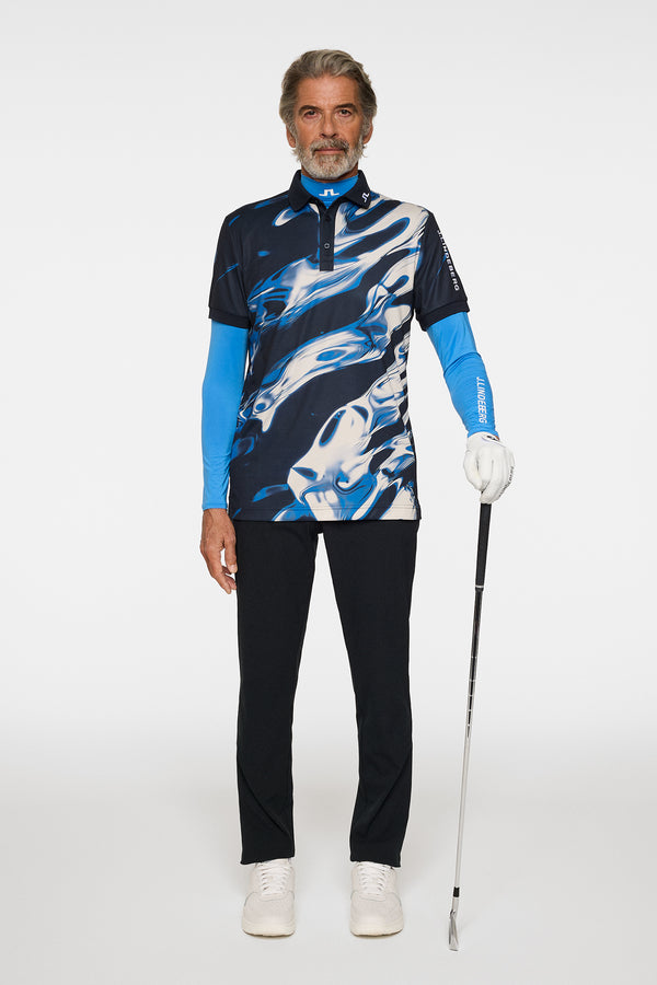 Tour Tech Print Polo / ORGANIC 5- BLUE