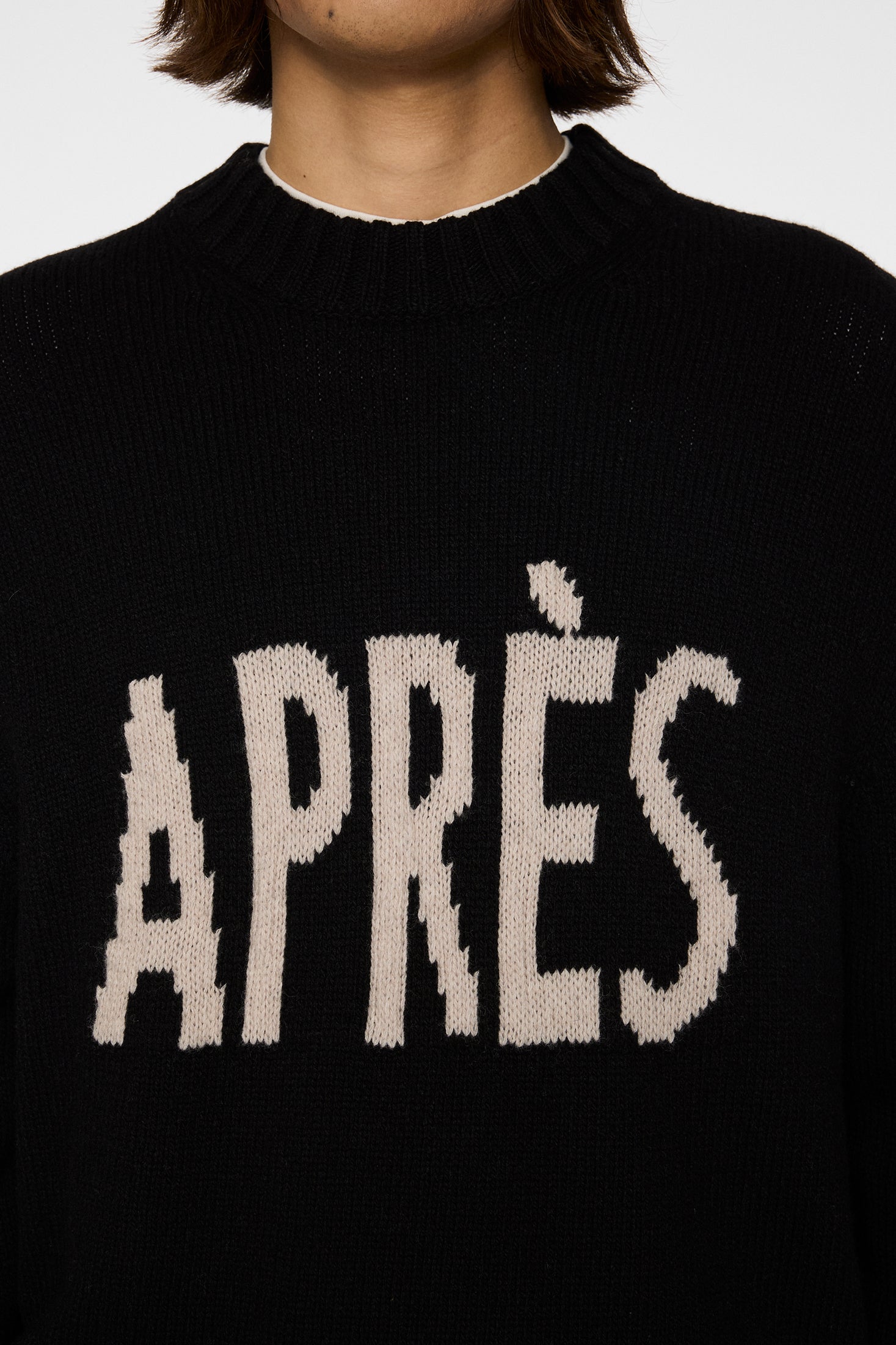 Fabian Graphic Knit Sweater / Black | J.Lindeberg Official