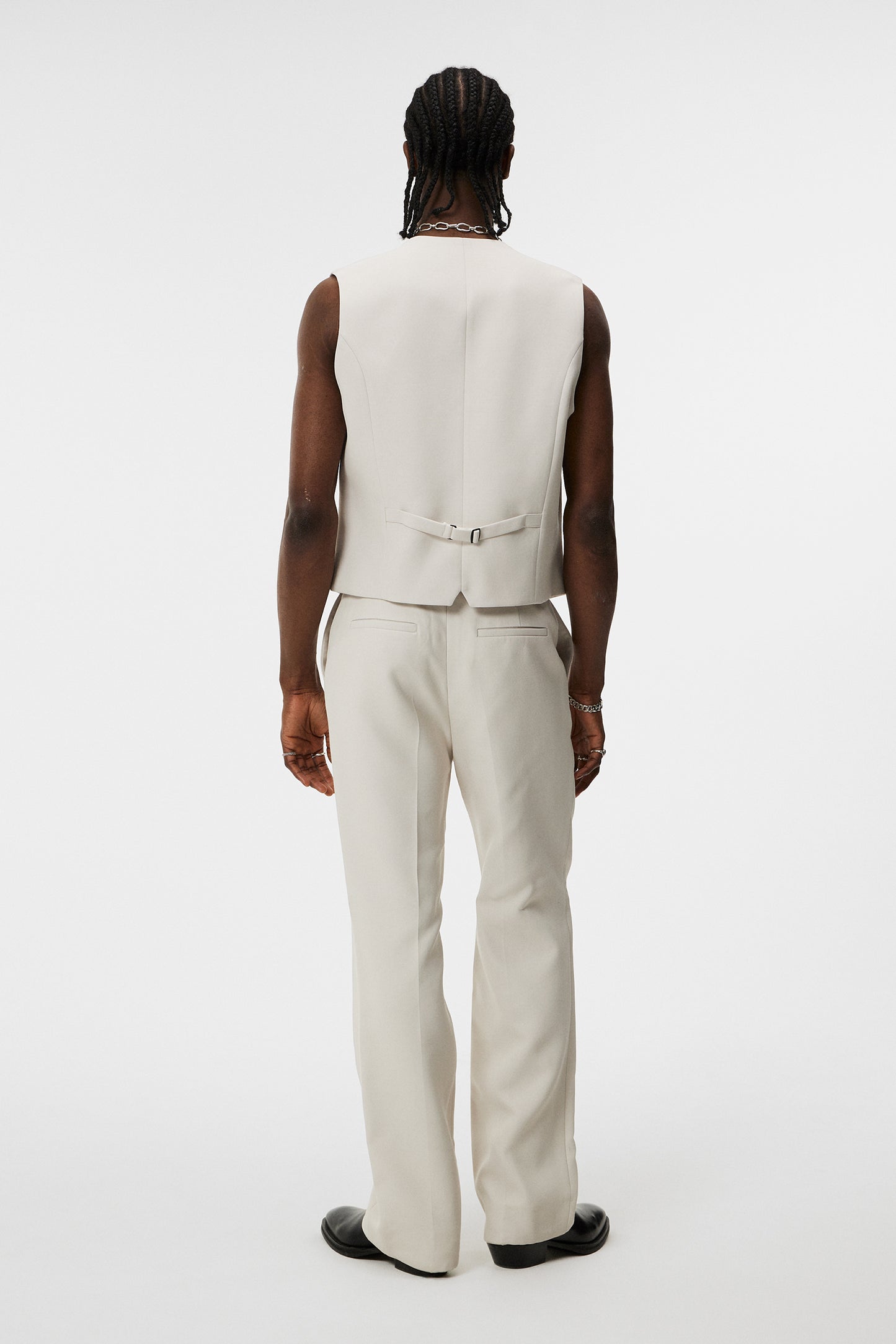 Walid Double weave Waistcoat / Moonbeam